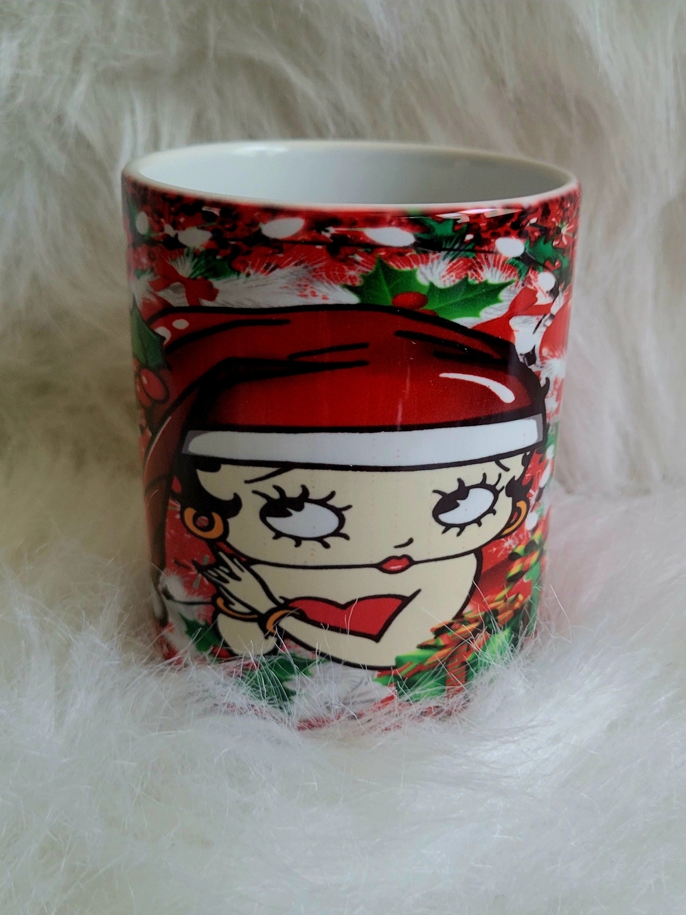 Betty Boop Festive Red and Green Ceramic Mug
